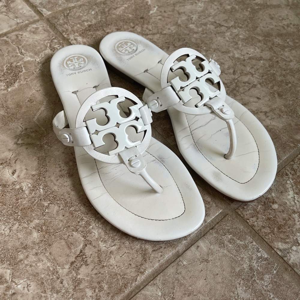 Tory Burch Miller Sandal - white - size 8